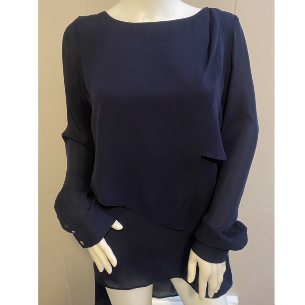 White House black market high low blouse size 6